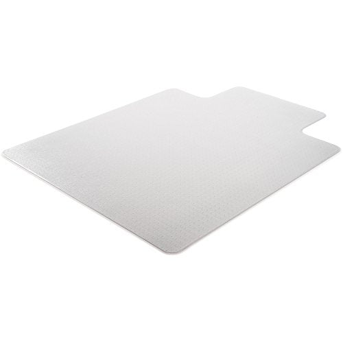 Lorell 46 by 60-Inch Wide Antistatic Chair Mat, 25 by 12-Inch Lip, Clear