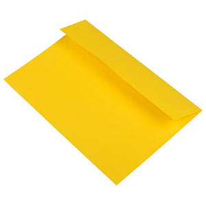 JAM PAPER A9 Colored Invitation Envelopes with Peel & Seal Closure - 5 3/4 x 8 3/4 - Yellow Recycled - Bulk 1000/Carton