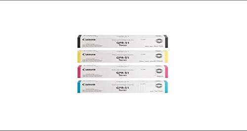 Canon GPR-51 Toner Cartridges (1 Each of BK/CY/MG/YE) for: ImageRunner Advance C250/C250if/C350/C350if.