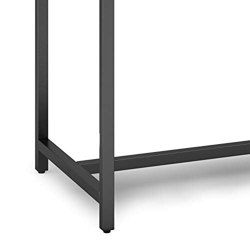 SIMPLIHOME Banting SOLID WOOD and Metal Modern Industrial 60 inch Wide Home Office Desk, Writing Table, Workstation, Study Table Furniture in Medium Saddle Brown with 2 Drawerss