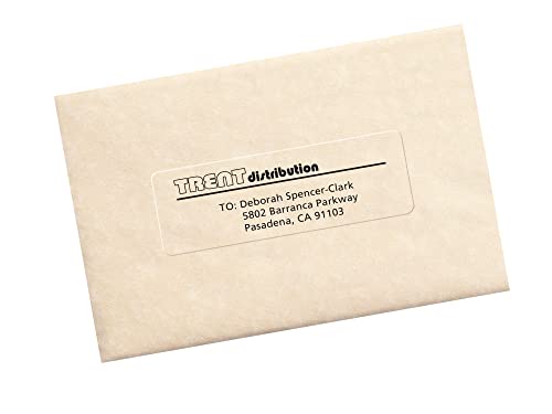 Avery Matte Clear Address Labels, Sure Feed Technology, Laser, 1-1/3" x 4", 700 Labels, 5 Packs (5662)