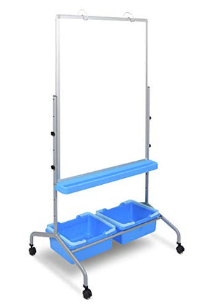 Offex Classroom Chart Stand with Storage Bins