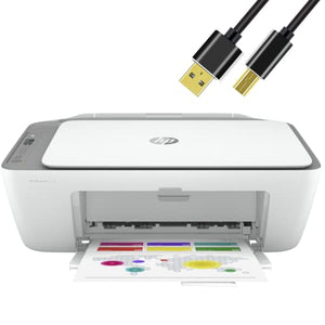 HP All in One Wireless Color Inkjet Printer Print Copy Scan Wireless USB Connectivity Mobile Printing with NeeGo 6 Feet Printer Cable - Grey