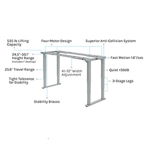 UPLIFTDESK Bamboo Curve Electric Standing Desk V2 (White, 60 x 30 inch)