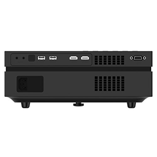 Video Projector Full HD,Deeirao Real 1080P Resolution Best Computer Projector LED Light Work with Amazon Fire TV Stick,PS4 Xbox360,HDMI,VGA,USB,AV,Laptop (Black)