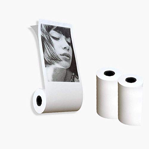 PoooliPrint L2 Inkless Pocket Printer, Pink + White Sticky Paper 3 Rolls