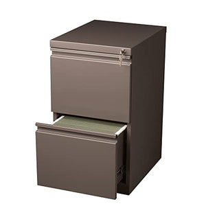 Hirsh Industries 20" Deep 2 Drawer Mobile File Cabinet in Medium Tone