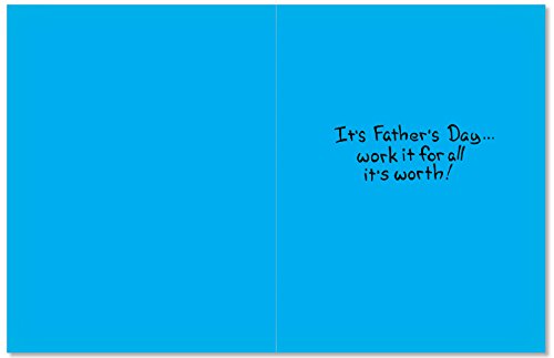 0366Z 'Dad On The Roof' - Funny Father's Day Greeting Card with 5" x 7" Envelope by NobleWorks