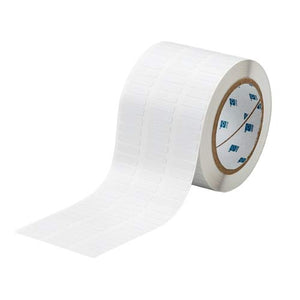 Brady THT-2-719-10 High-Temperature ESD Industrial Polyimide Barcode Label, Matte, 0.250" H x 0.900" W, White, 3 Quantity per Row, 10000/Roll (Pack of 10000)