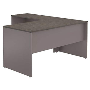Bush Furniture Commerce 60W L Shaped Desk in Cocoa and Pewter