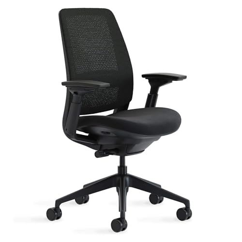 Steelcase Series 2 Office Chair - Ergonomic Work Chair with Wheels - Licorice