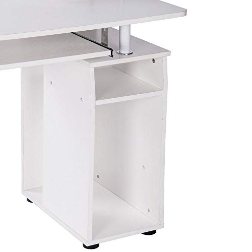 Zebery Desktop Computer Desk with Drawers Shelves, Student Study Writing Desk Gaming Desk Laptop Desk Workstation for Home Office