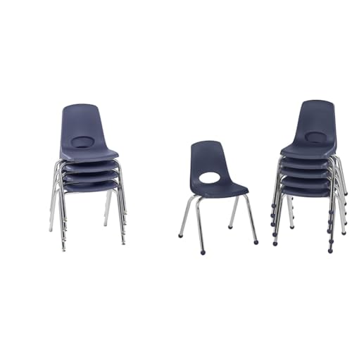 Factory Direct Partners School Stack Chairs Set - 18" and 16" Stacking Student Seats