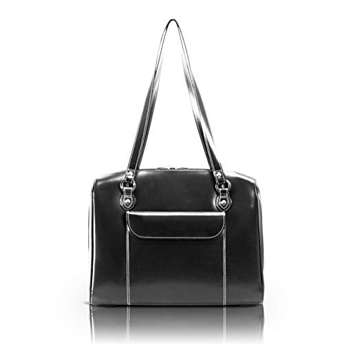 Mcklein USA Leather Ladies' Laptop Briefcase, Black