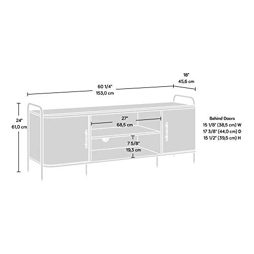 Sauder Entertainment Credenza for TVs up to 54" in Sindoori Mango Finish