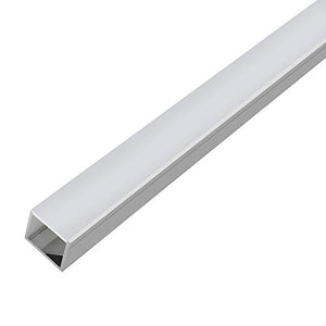 inShareplus LED Aluminum Channel System 10 Pack 6.6FT/2M V-Shape Silver Profile - Oyster White Cover, End Caps, Mounting Clips - for 3528 2835 5050 LED Strip