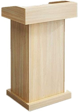 None Wooden Lectern Podium Stand Church Desk Presentation Podium (Color: C)
