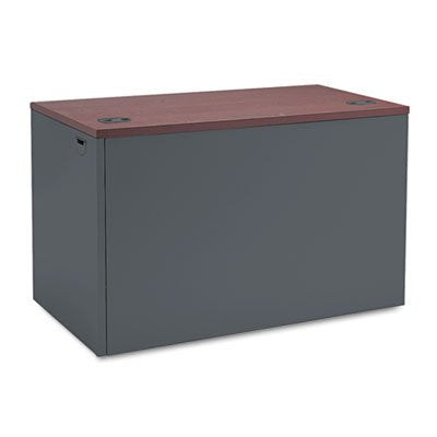 HON 38000 Series Flush Return, Right, 48w x 24d x 29-1/2h, Mahogany/Charcoal