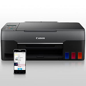Canon Pixma G3260 All-in-One Wireless MegaTank Printer with Copy, Scan, Photo, Mobile Print 4468C002 and High Yield Refillable Tanks, Ink Set + 2 Extra Black Bundle with DGE USB Cable + Software Kit