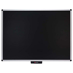 Justick by Smead, Premium Aluminum Frame Bulletin Board, 48"W x 36"H, with Electro Surface Technology, Black (02563)