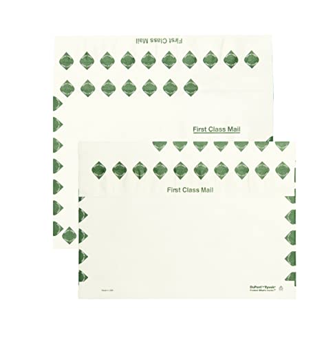 Survivor R4460 Tyvek Booklet Expansion Mailer, 1st Class, 10 x 15 x 2, White, 18lb (Case of 100)
