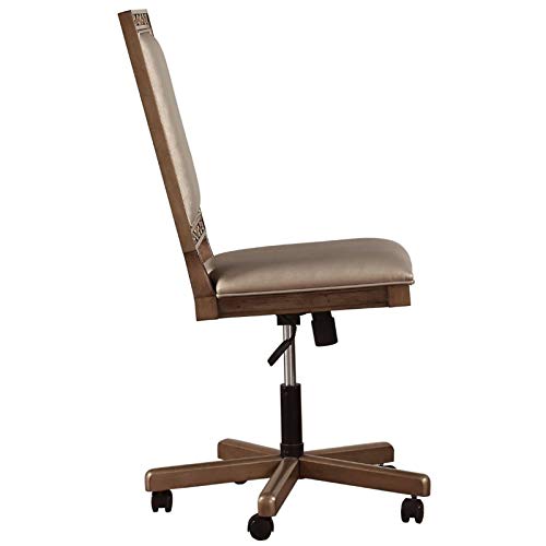 Acme Furniture Traditional 2 Piece Computer Desk and Hutch with Office Chair in Gold