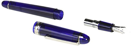 Platinum"#3776 CENTURY/Chartres Blue [Rhodium coating]" (nib : Broad)