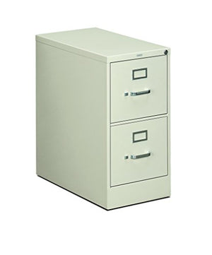 HON 310 Series Vertical File Cabinet, 2 Letter-Size Drawers, Light Gray, 15" x 26.5" x 29