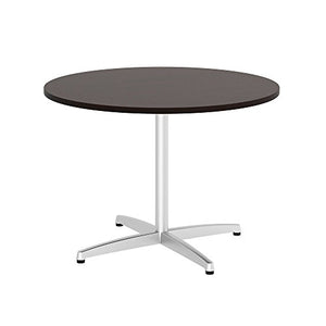 Bush Business Furniture 42" Round Conference Table with Metal Base, Mocha Cherry