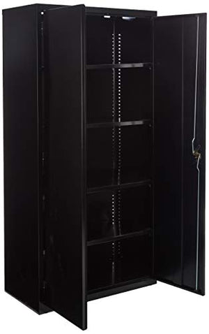 Lorell LLR41308 Fortress Series Storage Cabinets, Black