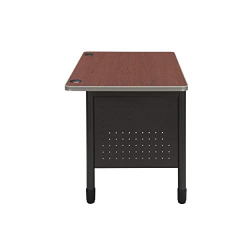 OFM Mesa Series Steel Teacher's Desk with Laminate Top, 3-Drawer Single Pedestal, in Cherry (66348-CHY)