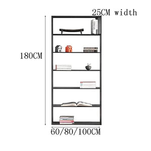 HARAY Wrought Iron Multi-Layer Bookshelf (80x25x180CM)