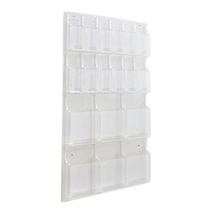 Safco Clear Literature Rack, Wall-Mounted Magazine & Pamphlet Display