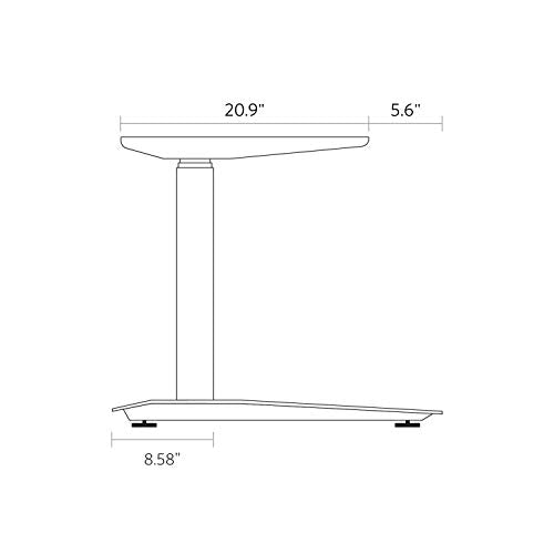 Fully Jarvis Standing Desk Frame Only - Supports Tops from 44" to 82" Wide and 27" to 36" deep - Electric Adjustable Desk Height from 24.5" to 50" with Memory Preset Controller (Alloy Frame)