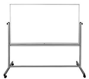 Double Sided Mobile Magnetic Dry Erase Whiteboard - 72" W x 48" H - 1 Pack