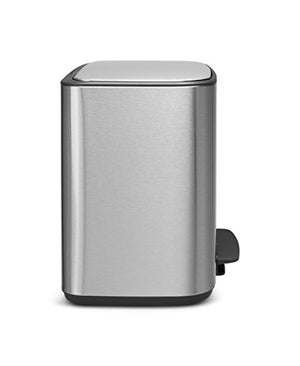 Brabantia Bo Step On Trash Can - 2 + 5 Gal Buckets (Matt Steel FPP) Kitchen Garbage/Recycling Can with Removable Compartments.