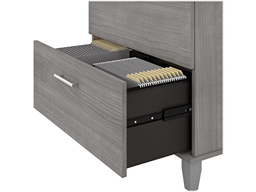 Bush Furniture Somerset 2-Drawer Lateral File Cabinet, Letter/Legal, Platinum Gray 30-Inch (WC81280)