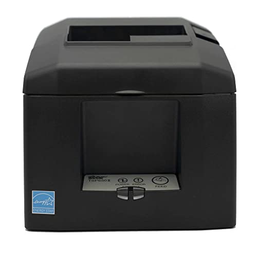 Star Micronics TSP654II Ethernet Thermal Receipt Printer - Gray, 203 dpi, 3.15" Print Width, Auto Cutter