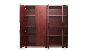 Zuri Furniture Hayes Modern Executive Storage Unit - Mahogany