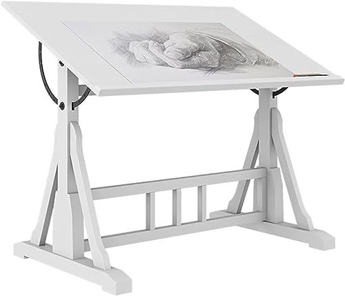 OGRAFF Drafting Tables Tiltable Craft Table with Large Edge Rib - Studio Desk for Writing and Artwork