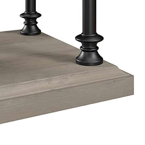 Bush Furniture Coliseum Lateral Shelves 2 Drawer File Cabinet in Driftwood Gray