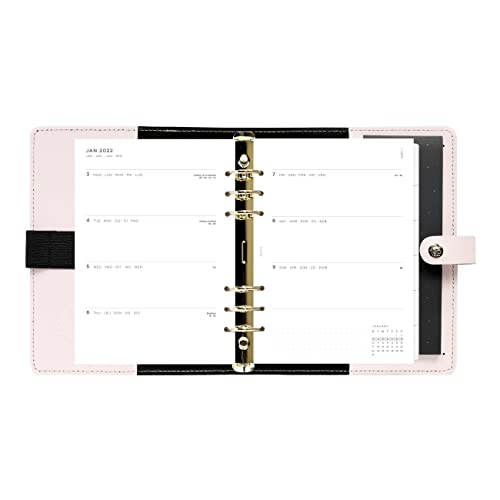 Filofax The Original Centennial Limited Edition Leather Organizer Agenda Diary Calendar Bundle with DiLoro Ballpoint Pen (Blush 2022, A5 Paper Size 8.26" x 5.82”)