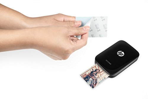 HP Sprocket Portable Photo Printer, Print Social Media Photos on 2x3" Sticky-Backed Paper - Black (X7N08A)