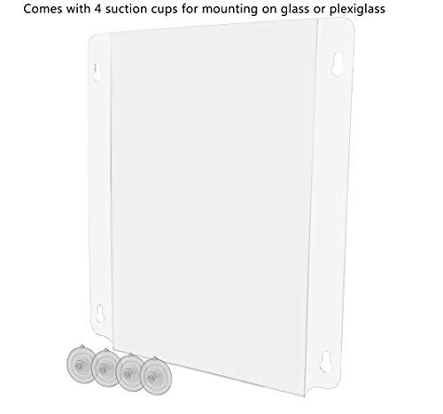 Marketing Holders 12" W x 18" H Window Sign Mount Signage with Suction Cups Pack of 6 Double-Sided Hours of Operation Announcement Holders