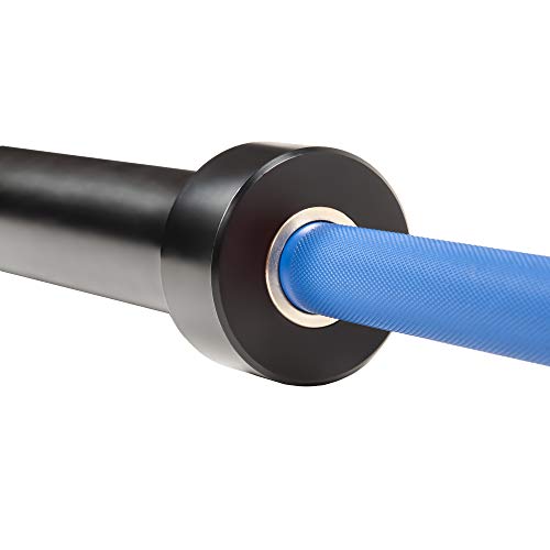Signature Fitness Olympic Cerakote Barbell – for Home & Commercial Gyms, 190K PSI Tensile Strength Rated for up to 1,500-Pound Capacity, blue (SF-CKOB7-BLU)
