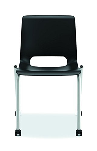 HON Motivate Guest Chair Set of 2 - Stacking Office Chairs, Onyx (HMG1)