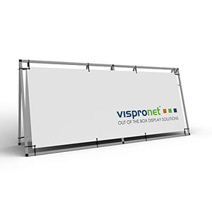 Vispronet Horizontal Banner A-Frame – 3ft x 7ft Outdoor Sideline Banner Stand – Portable and Weather-Resistant Frame Banner – Promotional and Sporting Events