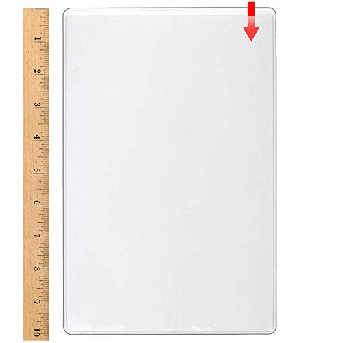 StoreSMART - Peel & Stick Pocket - 6" x 9 1/2" Open Short Side - 500-Pack - Clear Vinyl Plastic - STB109S-500