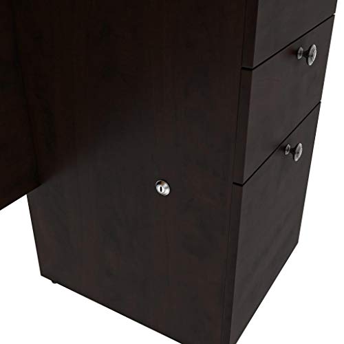 Bestar Manhattan U-Shaped Workstation, Secret Maple/Chocolate