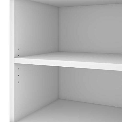 Bestar Pro-Linea White Credenza with 2 Drawers - Standard